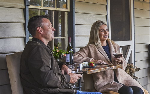 Couple enjoying meal