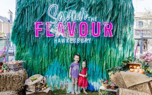 Happy kids posing at Savour the Flavour